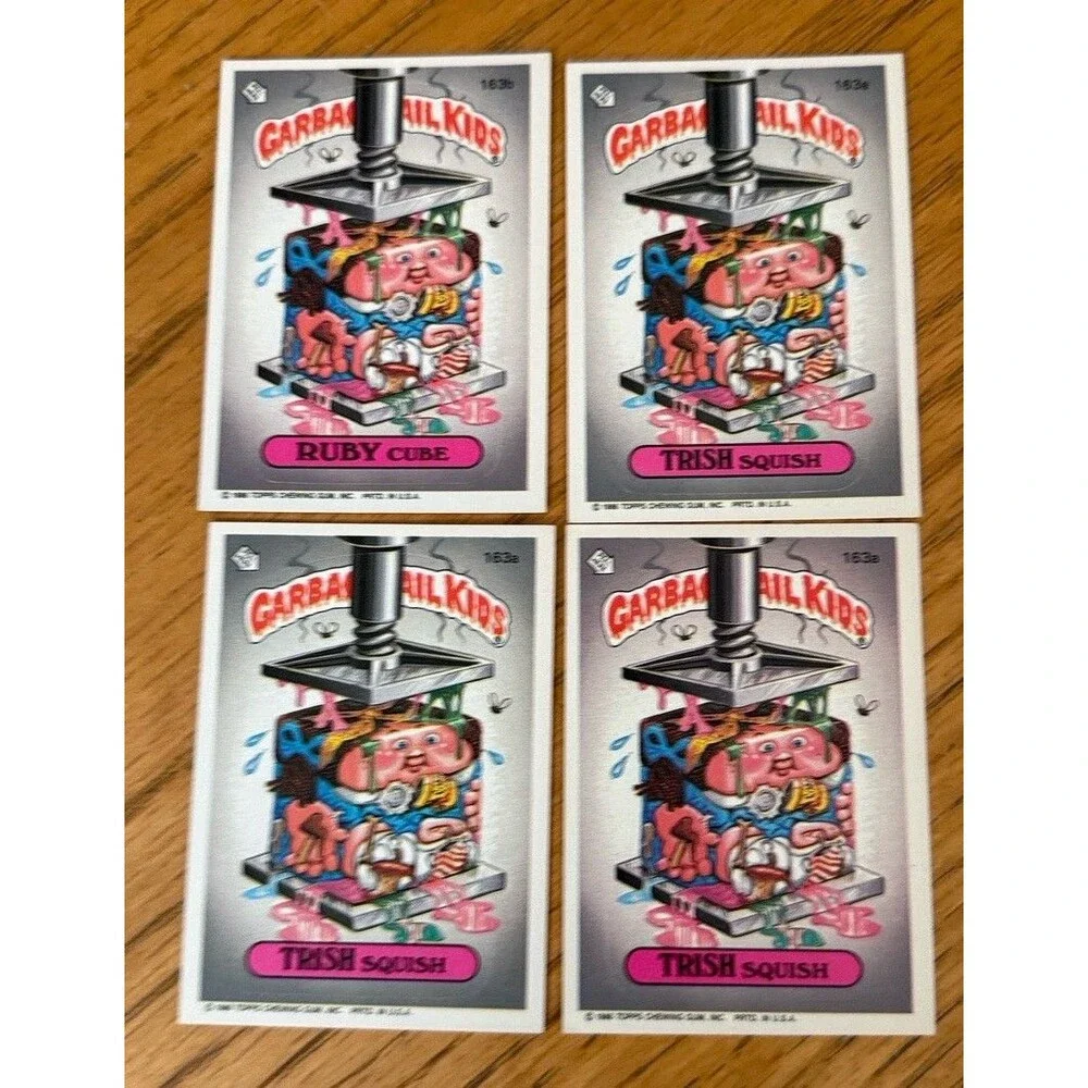 Trish Squish Ruby Cube 1986 Topps Garbage Pail Kids OS4 Lot 4 Cards